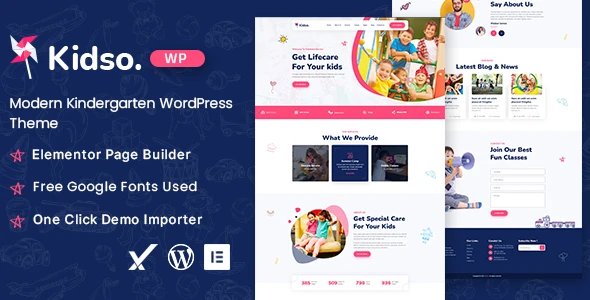 Kidso – Modern Kindergarten WordPress Theme